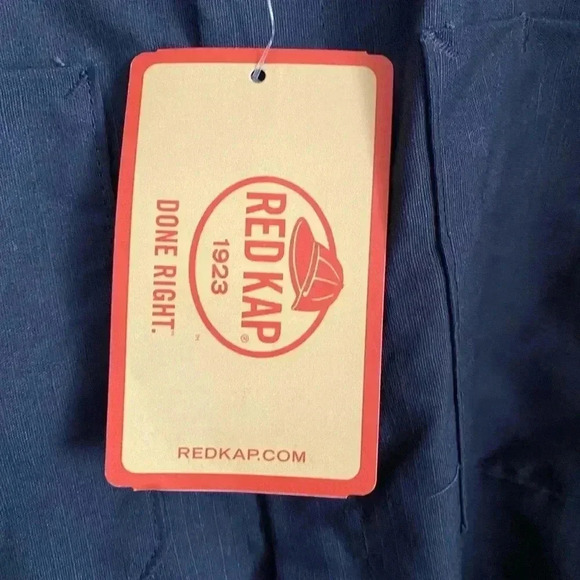 💥🆕Red Kap Navy Short Sleeve Shop Shirt L🆕 - Picture 11 of 13